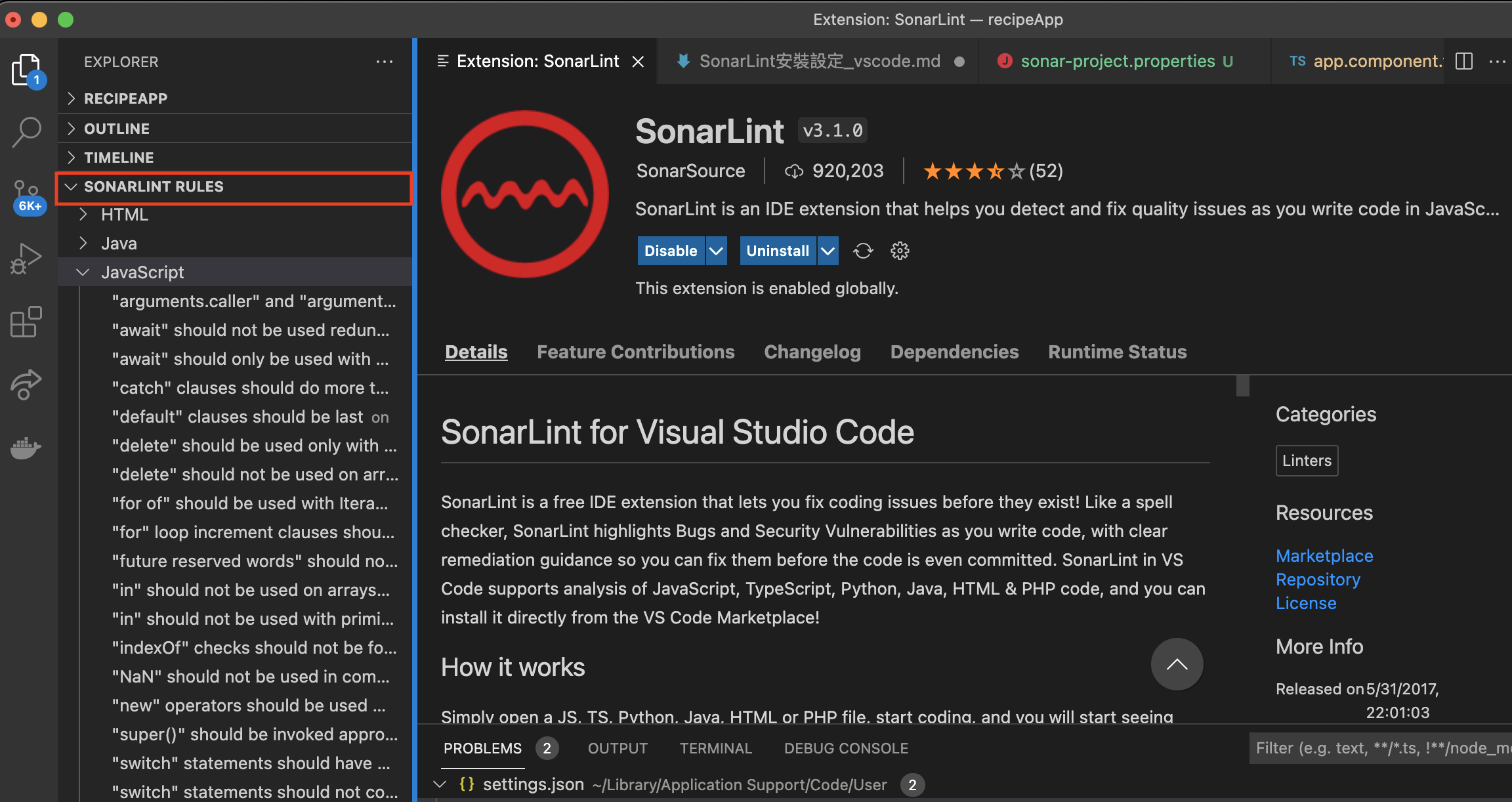 VSCode_SonarLint_rules
