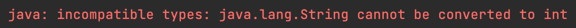 Java Type Compile Error